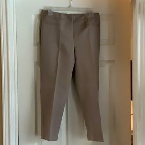 Taupe colored flat front dress pants